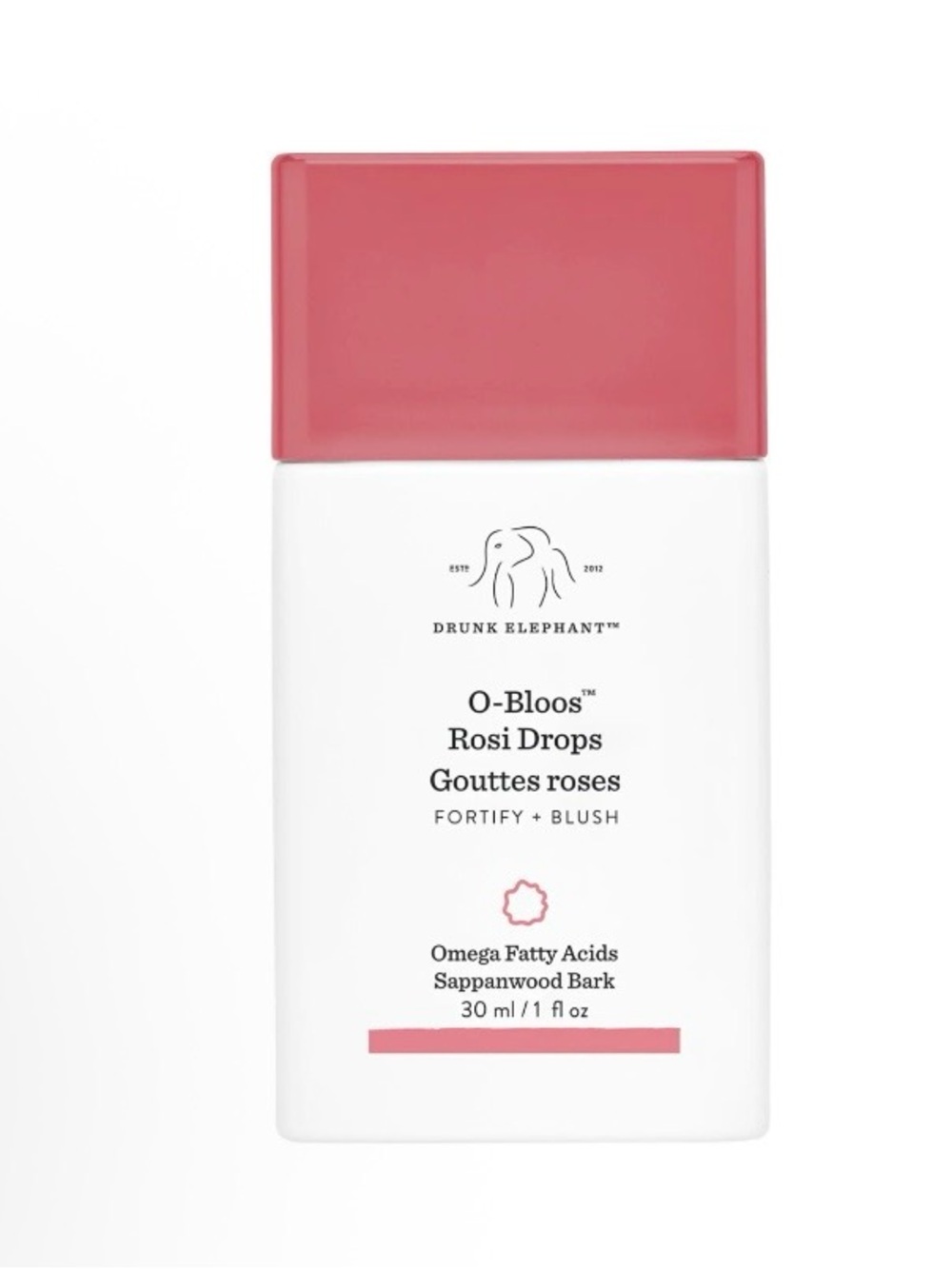 Drunk Elephant O-Bloos Rosi Drops Blush Serum - Pink NIB